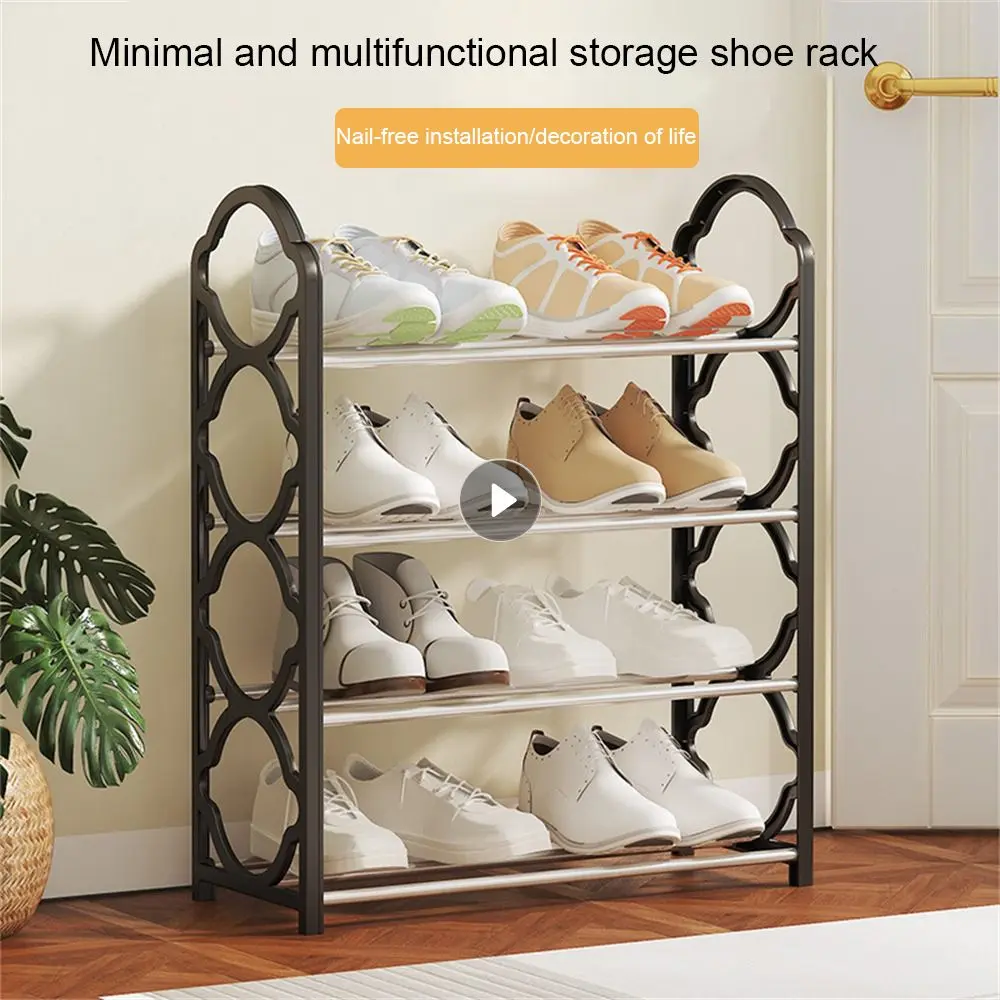 Multi-layer Shoe Rack Elegant Design Steel Pipe Thickening Removable Multifunctional Storage Home Decoration Shoe Rack Actual