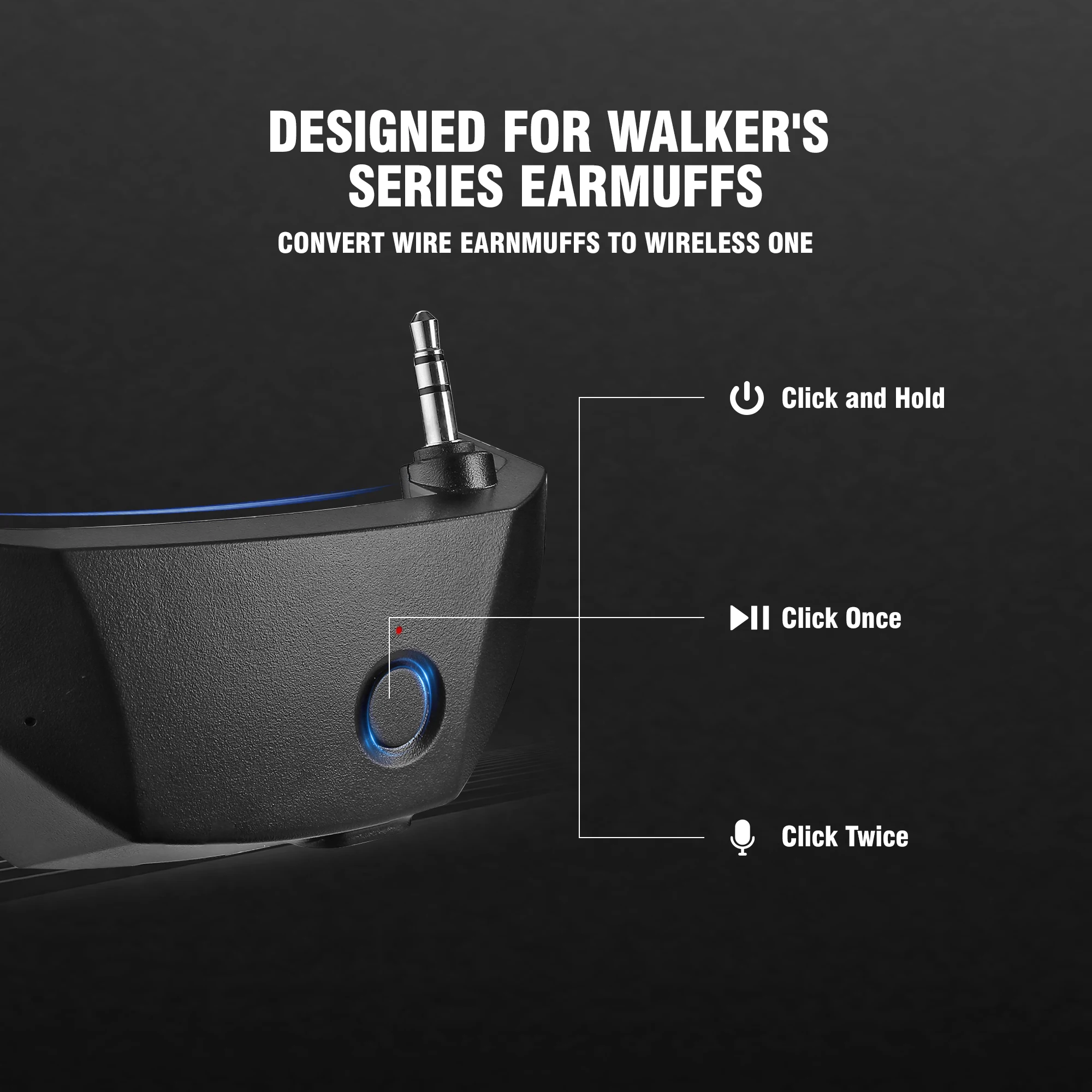 BT-W1 Bluetooth 5.1 Adapter for Tactical Headphones Wireless Converter Wired to Bluetooth Audio Transmitter