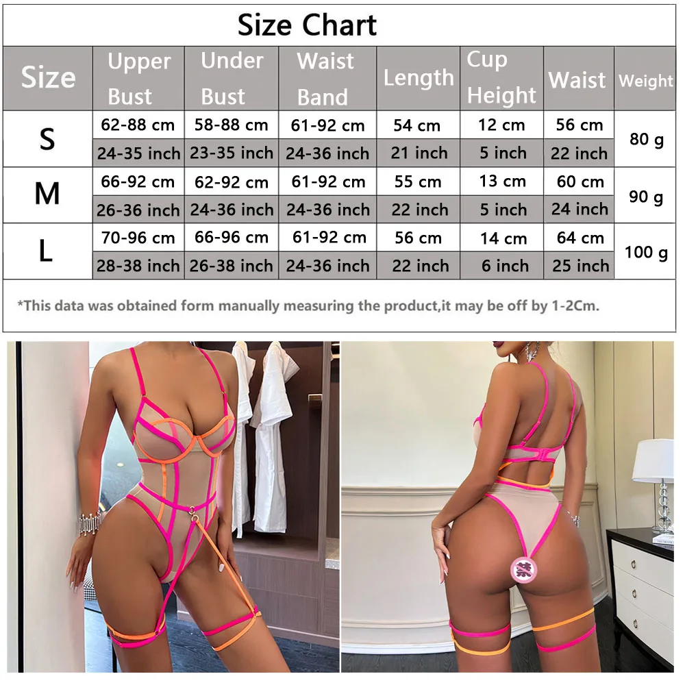 Women Bodysuit Tempting Pink Lace Halter Sexy Lingerie Erotic Costume Underwear Jumpsuit Hollow Out See-through Crazy Night