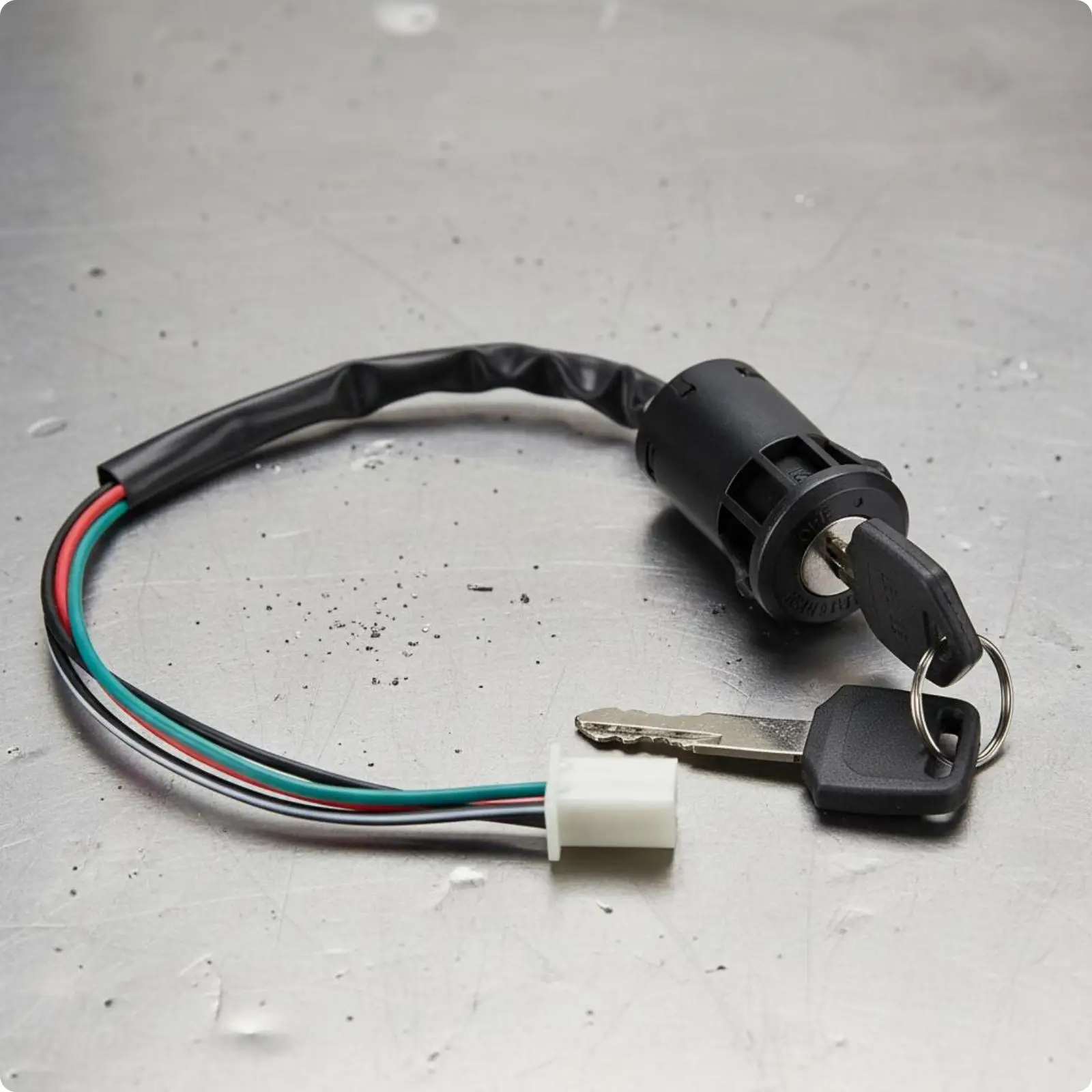 Vehicle Key Switch Compact Wire Harness Ignition Lock Assembly for Offroad ATV Motorcycle Electric Starter Parts