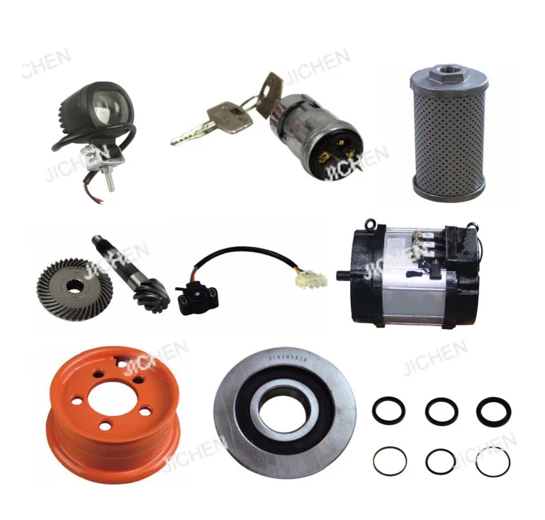 

Electric forklift spare parts, frame parts, hydraulic system spare parts, front wheel nuts