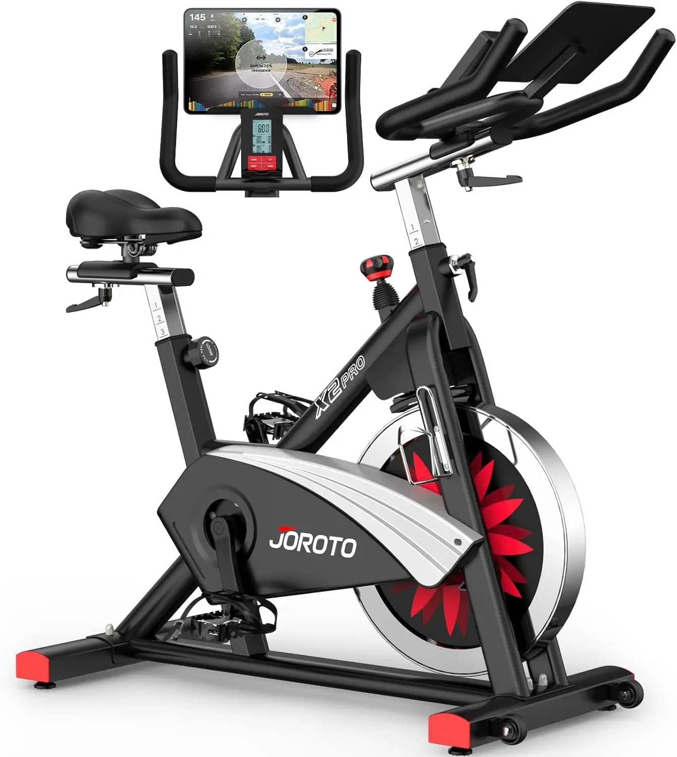 

X2|X2PRO Exercise Bike, X4S Bluetooth Stationary Indoor Cycling Bike with Readable 100 Levels Magnetic Resistance, Plus 1