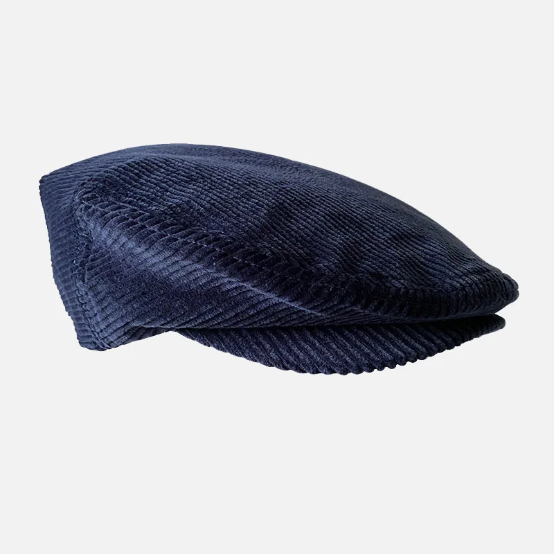 Vintage Gatsby Hats Ivy Cap for Men Women Blue Corduroy Golf Driving Cap Top Grade Flat Cabbie Cap Men Women Spring Autumn