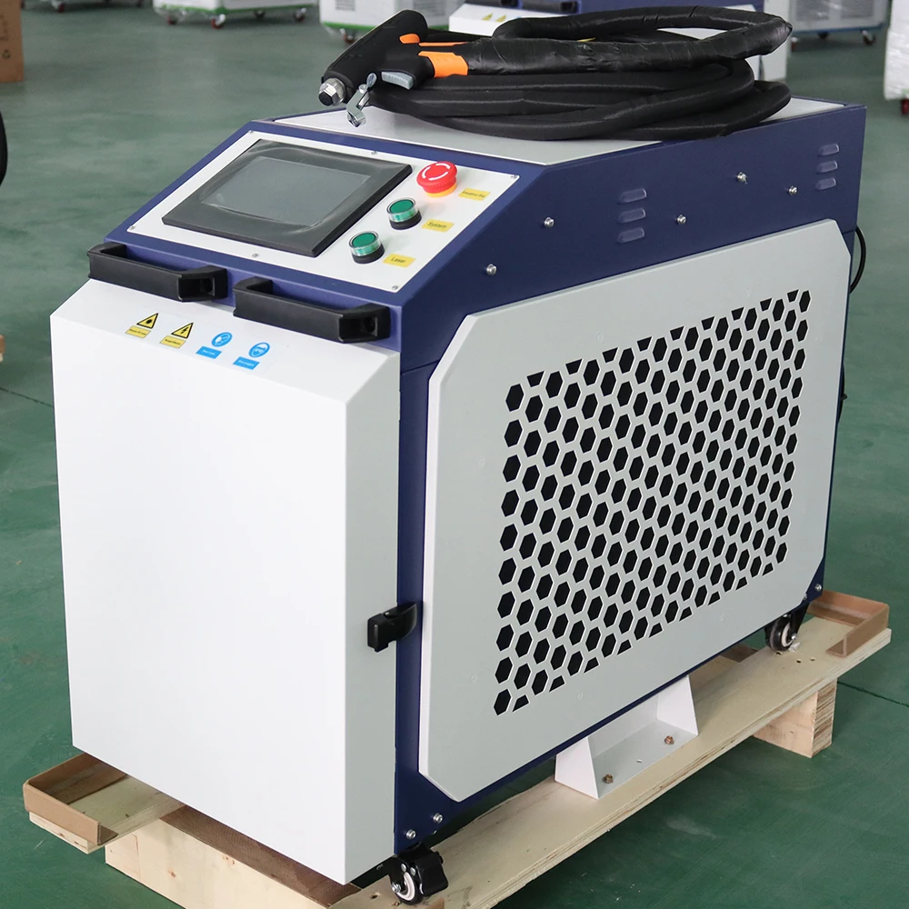 Hot Sale 2000W Fast Speed 5 In 1 Fiber Laserwelding Cleaning Cutting With Small Hine Body Can Move Easily