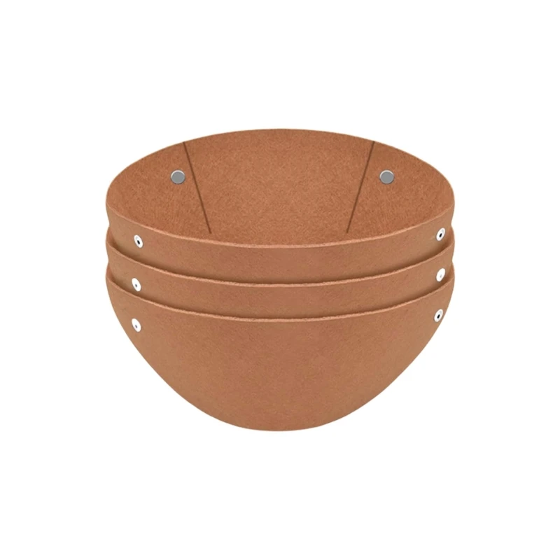 

3Pcs Thick Fabric Felt Planter Basket Liners for Flower Pots Improved Drainage