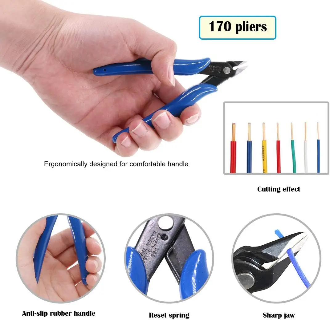 Diagonal Pliers Carbon Steel Pliers Electrical Wire Cable Cutters Cutting Side Snips Flush Pliers Nipper Jewelry Hand Tools