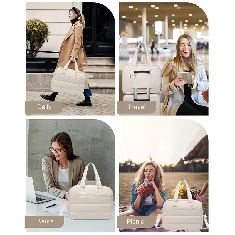 

Женская сумка большой емкости 2-в-1, ланч-бокс через плечо, сумка для компьютера, термоизоляция, модная женская большая сумка ﻿