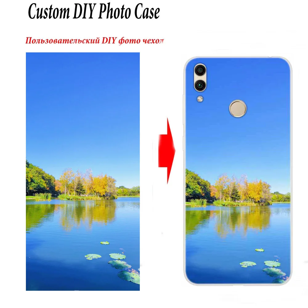 Customized Phone Cases for Honor 8c 8S Soft Cover Custom Photo Imagen Fundas For Honor 8X Lite 8 8A Clear Silicone TPU Case Name