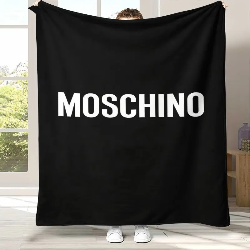 Fashion M-Moschino Cartoon Bear Flannel Throw Blanket,Cozy Warm Blanket for Bed,Sofa,Living Room,Picnic,Camping,Home Decor,Gift