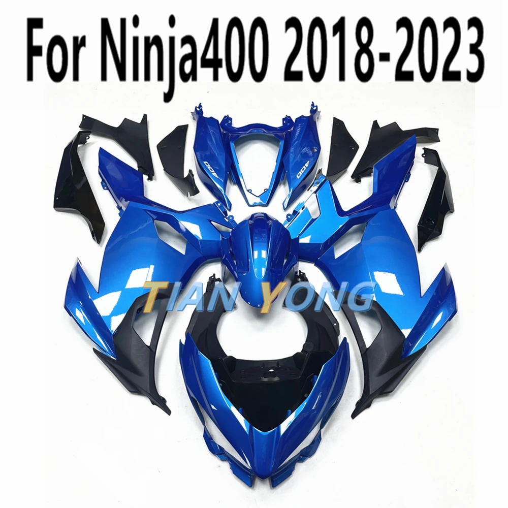 

Fit Ninja 400 Bodywork Cowling High Quality Full Fairing Kit for Ninja400 2018-2019-2021-2022-2023 All Blue Pearls