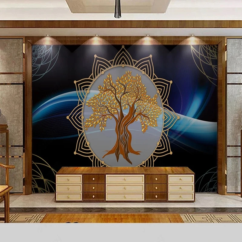 

Custom 3D Mural Wallpaper Abstract European Style Tree Background Wall Tapety Papel De Parede Fresco Art Home Décor Living Room