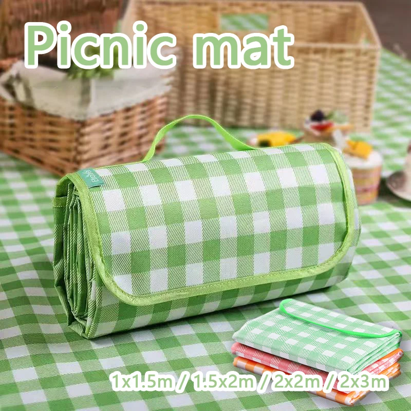 Portable Picnic Mat Thickened Wear Resistant Camping Grass Mat Outdoor Waterproof Dampproof Beach Travel Picnic Ground Cover Mat