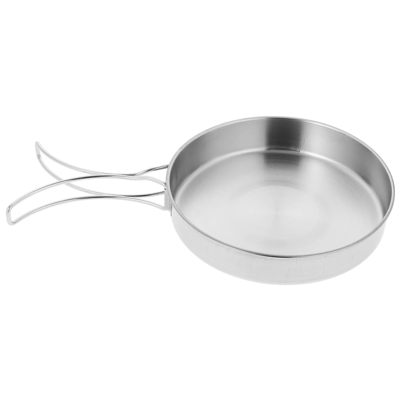 

Stainless Steel Steak Frying Pan Outdoor Cooking Pot Portable Cooking Utensil Non-stick Frying Pan Outdoor Cooker