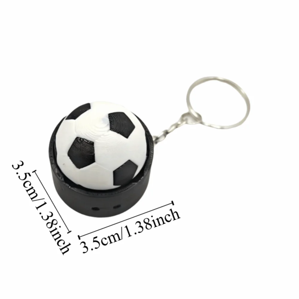 Kugelförmiger Knopf 3D-Gedruckter Schlüsselanhänger Sport-Thema Basketball Stressabbau-Schlüsselanhänger Kreatives Design Tragbarer Klicker-Schlüsselanhänger – Detail 1