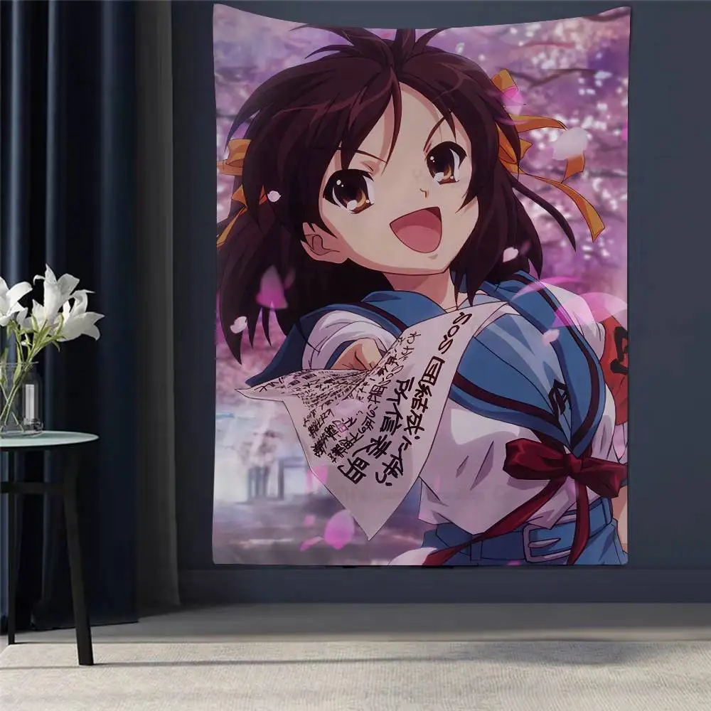 

Bilibili Haruhi Suzumiya Series Tapestry Art Printing Cheap Hippie Wall Hanging Bohemian Wall Tapestries Mandala Art Home Decor