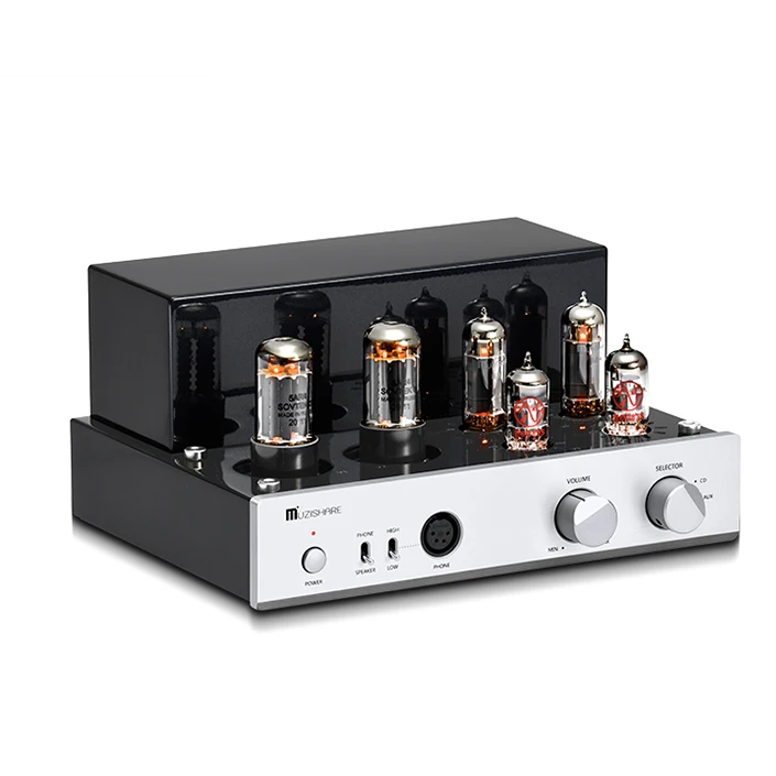 MUZISHARE X3T Desktop Audio Home Amplifier Electronic Tube Power Amplifier EL84