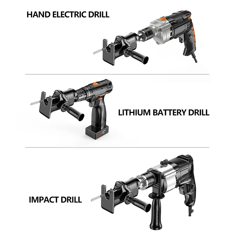 Screwdriver Conversion Head, Electric Drill to Electric Saw, Household Reciprocating Saw, Multifunctional, Wood Tools