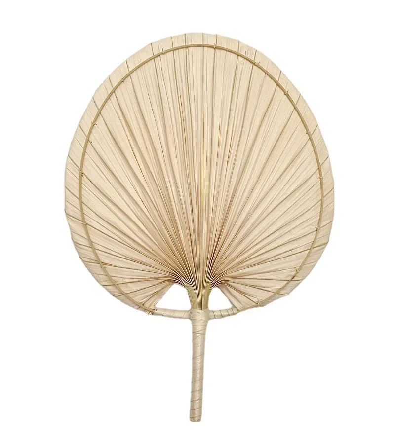 2026 NEWHand Woven Craft Fan Summer Cooling Mosquito Repellent Fan Natural Palm Leaf Hand Shake Fan Ancient Fan Home Decoration