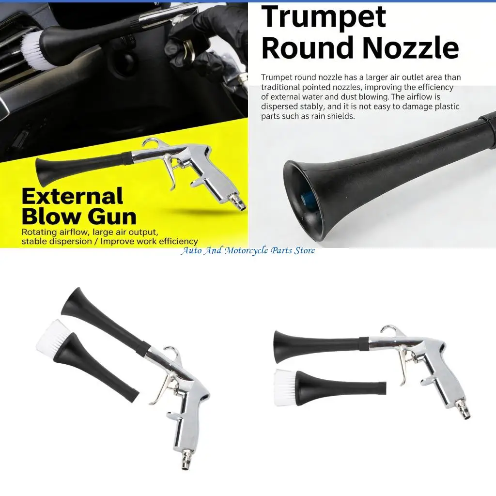 P9FD Car Cleaner Blasts Dust Dirt Air Blower Detailing Tool for Interior Exterior
