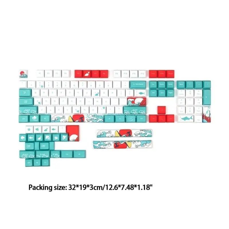 E74d 128 клавиши 5-сайд-краситель подкапт толстые клавиши PBT Установите xda profile Coral Sea для переключателей MX клавиатура