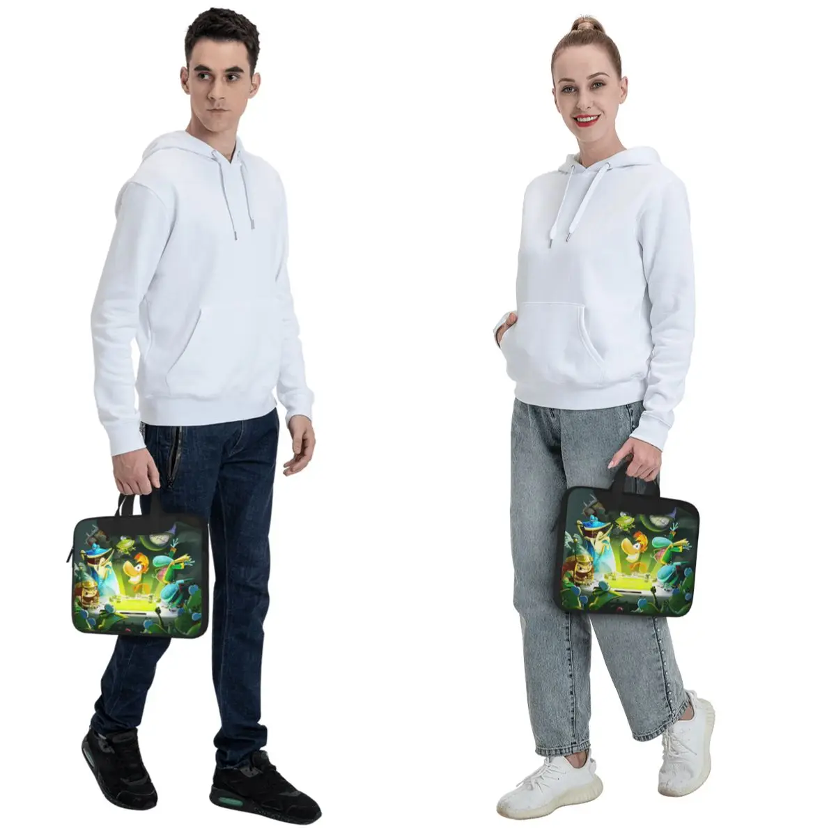 Cartoon Games Rayman Legends Crossbody Laptop Bag Case Computer Bag Resistant Protective Notebook Pouch for Lenovo