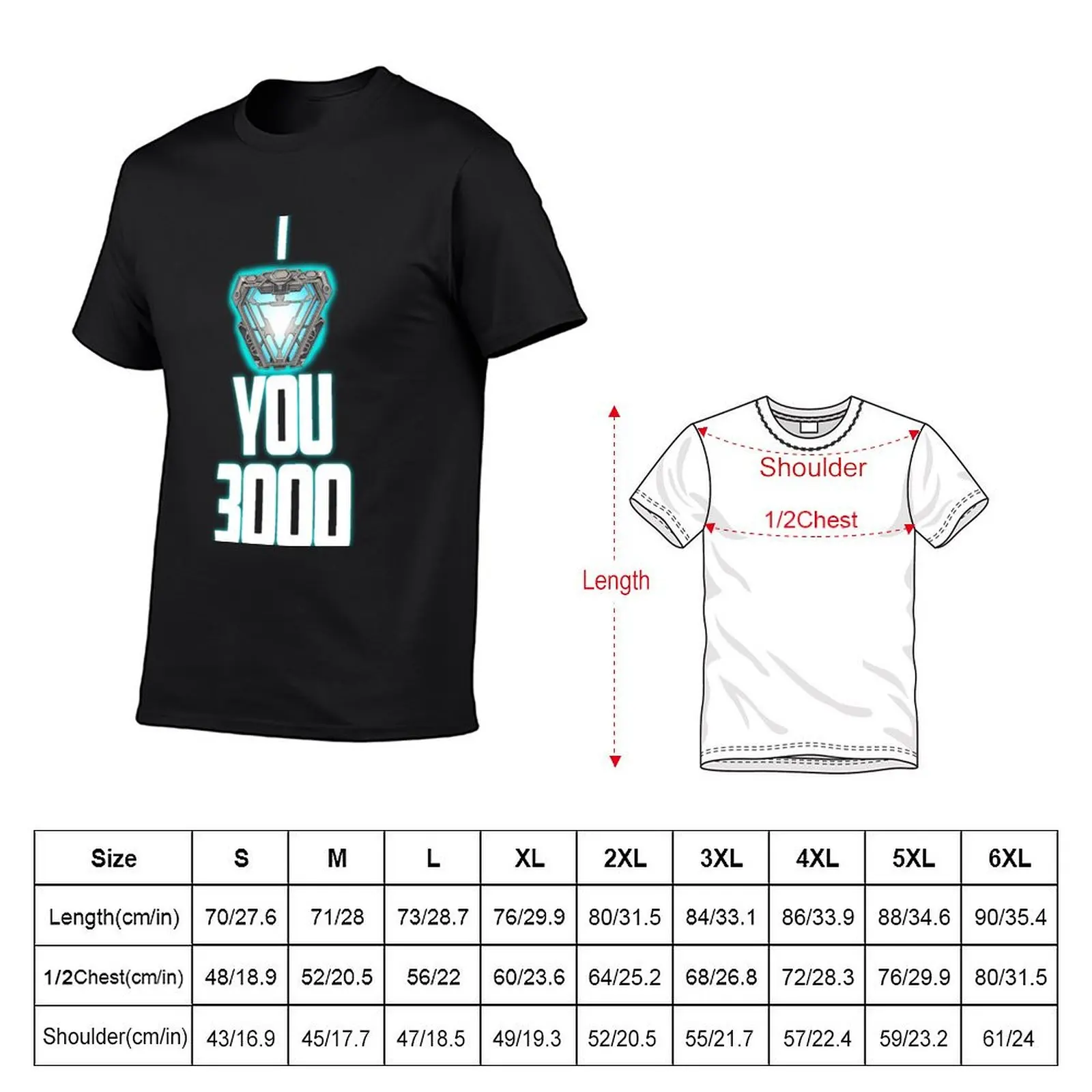 I Love You 3000 T-Shirt man t shirt Short sleeve tee fitted t shirts for men