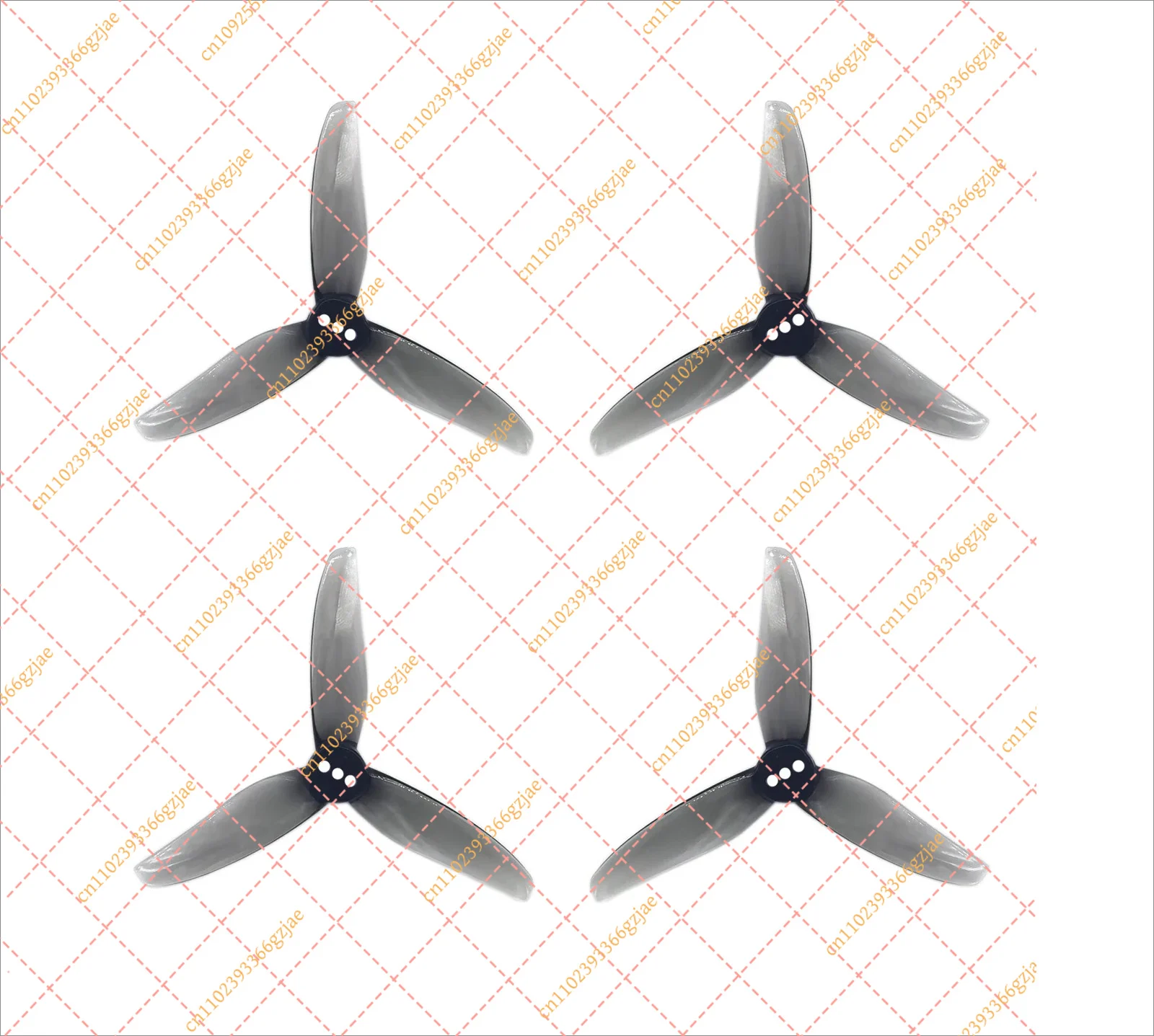 2Pairs 3-Blade 3020 Propeller 2mm Bore for 3-Inch FPV Freestyle Toothpick Drone DIY