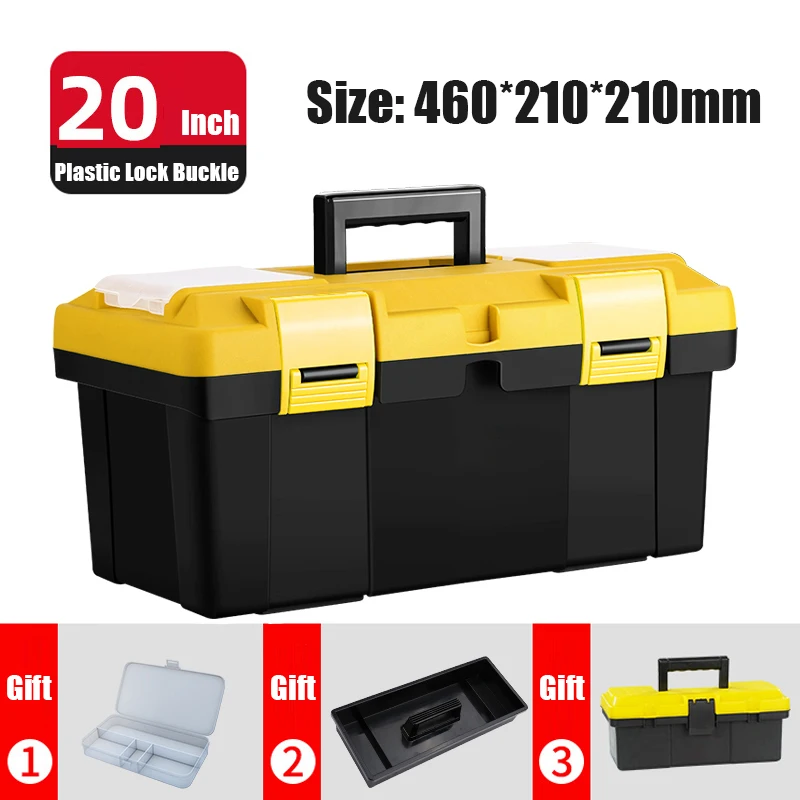 Multifunctional Plastic Tool Storage Box Multiple Specifications with Handle Portable Tool Organizer