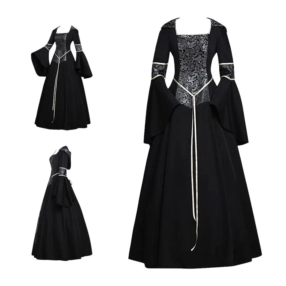 

Medieval Retro Cosplay Costume Disguise Renaissance Gown Gothic Palace Dress Women Halloween Carnival Party Clothes Role Play