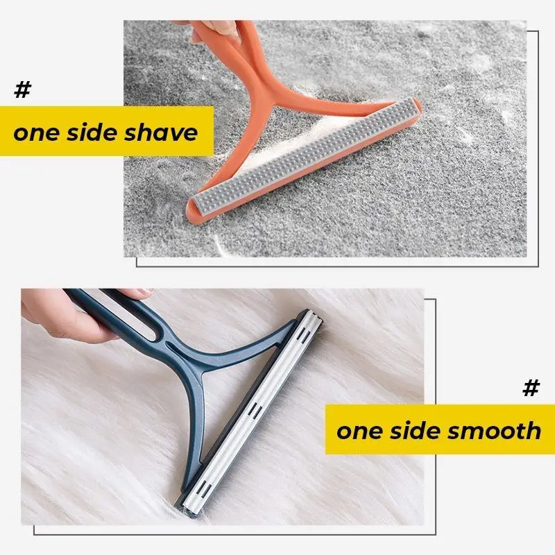 1pc 2in1 Double Sided Pet Hair Remover Lint Remover Clean Tool Shaver Sweater Cleaner Fabric Shaver Scraper For Clothes Carpet