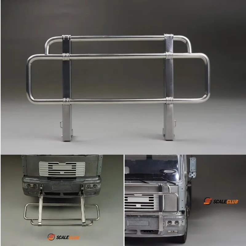 RC Scaleclub Modell für Tamiya 1/14 F2000 Auto Delong Truck Modell Spielzeug Metall Edelstahl Frontstoßstange Upgrade-Teile – Detail 6