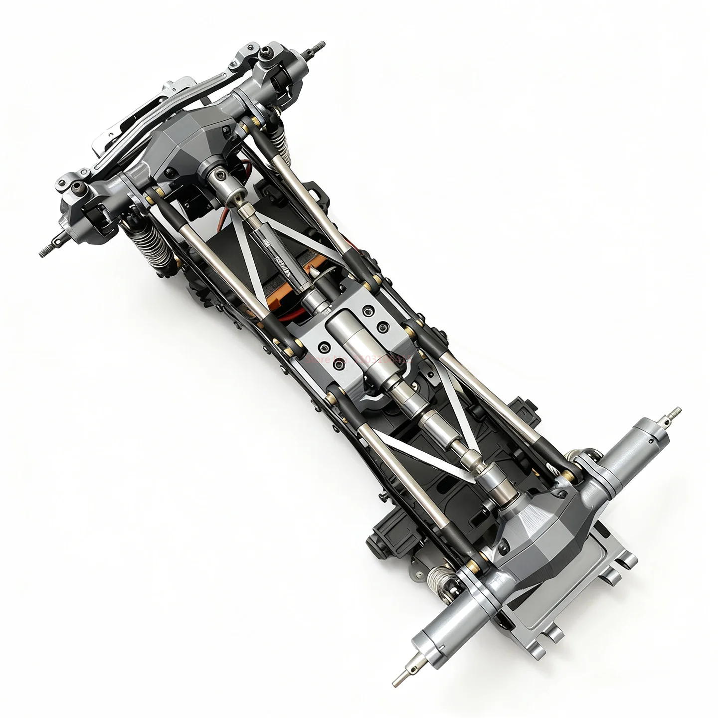 อุปกรณ์เสริมสำหรับรถบังคับวิทยุ FMS 1:24 Tacoma ชุดอัพเกรดโลหะ แกนขับแบบดึง แกนเพลาหน้า-หลัง ฝาครอบเพลาหน้า-หลัง แกนพวงมาลัย ยาง ไฟ