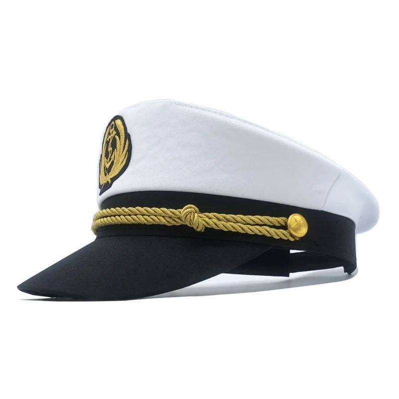 Yacht tain Hat tain Costume Men Navy Marine Hat Adjustable Boat Navy Hat for Adult Kid Men Women