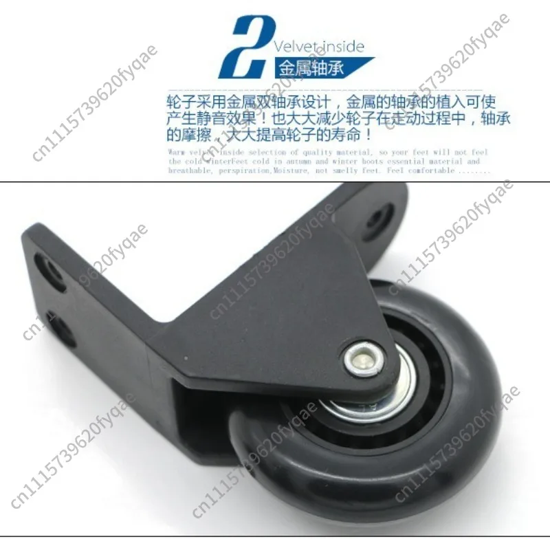 2set Right‑Angle One‑Way Luggage Caster Wheel, Repair Replacement Roller for Travel Suitcase & Speaker Trolley Case