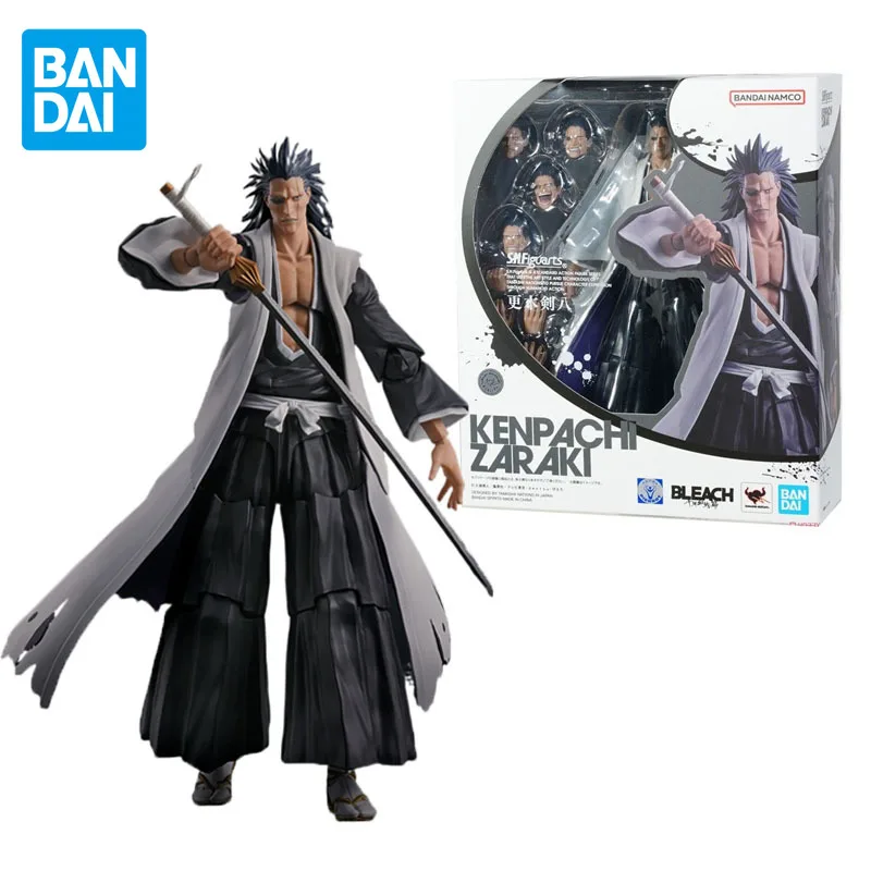 Bandai Original S.H.Figuarts Shinigami BLEACH Anime Figure Zaraki Kenpachi Action Figure Toys for Boys Girls Birthday Gifts