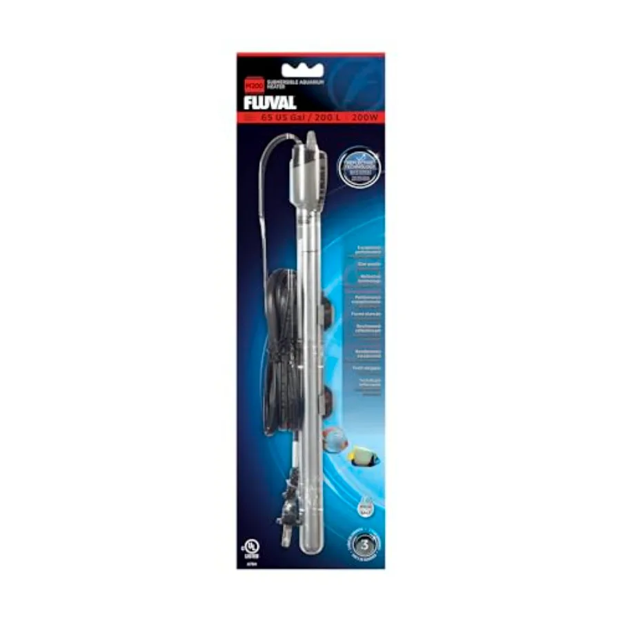 

M 200-Watt Submersible Aquarium Heater High-Performance, Compact Heating with Mirror Technology for Fresh and Saltwater Tanks