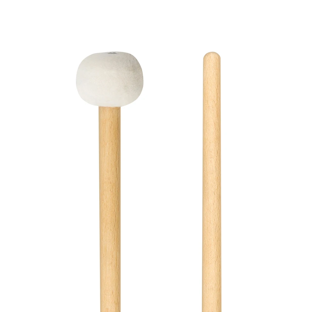 1 Pair Felt Mallets Drumsticks Drum Sticks with Wood Handle for Percussion Instrument Accessaries