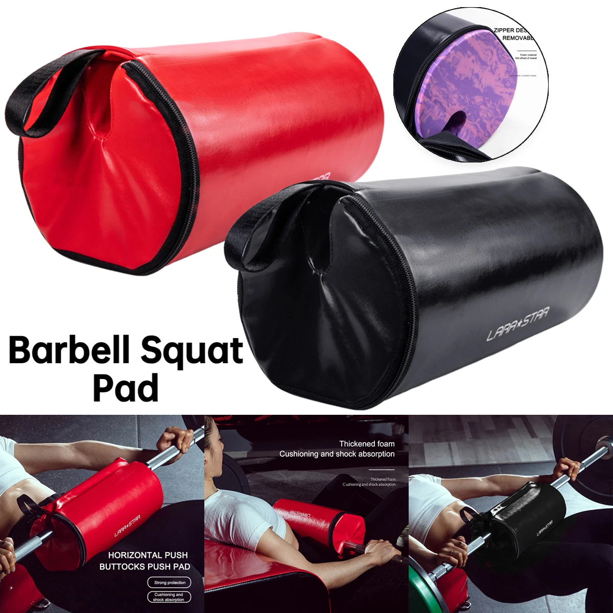 Barbell Pad Squat Pad Neck Shoulder Protective Pad Support Foam Sponge Pad For Lunges Hip Thrusts Bars Weight Lifting Training