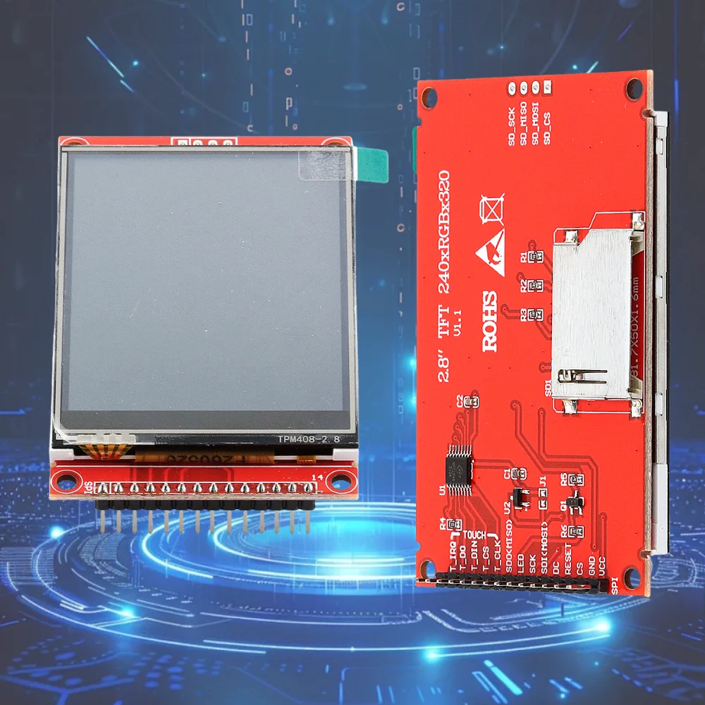 ESP32 S3 2.8 Inch TFT LCD Display RGB 240*320 ILI9341 4-Wire SPI 18PIN 3-5V Compatible with ESP32-S3 DevKitC-1 Development Board