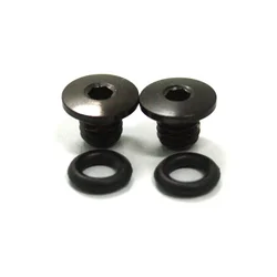1 Set M5 Titanium Bicycle Hydraulic Disc Brake Screw Bike Bleed Screw Bolt With O-Ring Parts For-Shimano XT, SLX, Zee Deore & LX