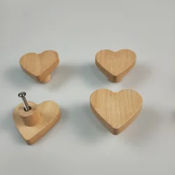 Bellissime maniglie a forma di cuore in legno per armadi e armadi armadi per camerette per bambini maniglie per porte decorazione Hardware per mobili