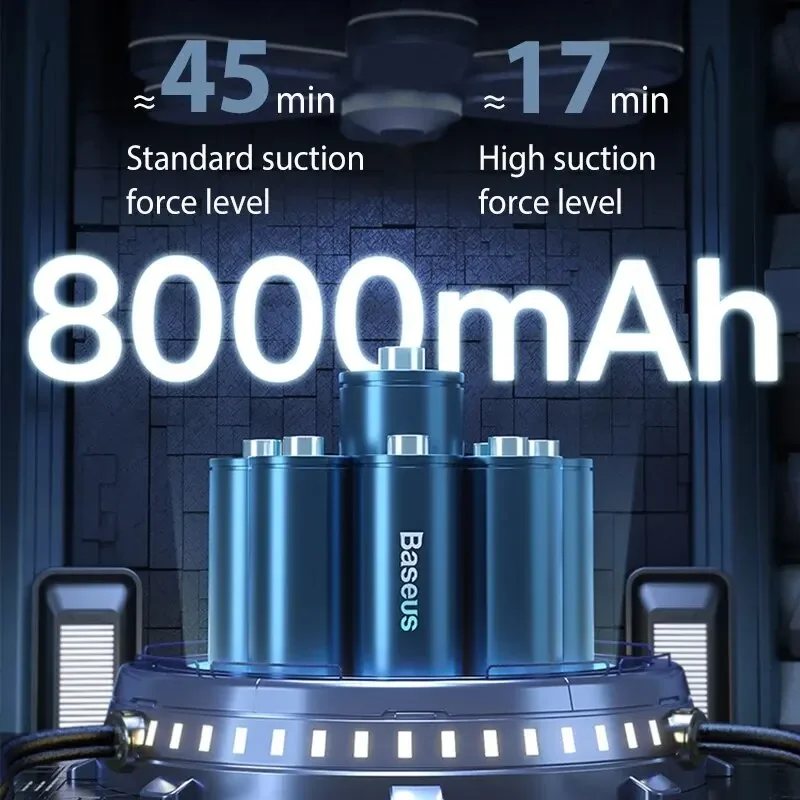 Baseus A3 15000Pa Car Vacuum Cleaner Wireless Cleaner Mini Portable Powerful Auto Vacuum Cleaner Air Blower W LED for Home Car