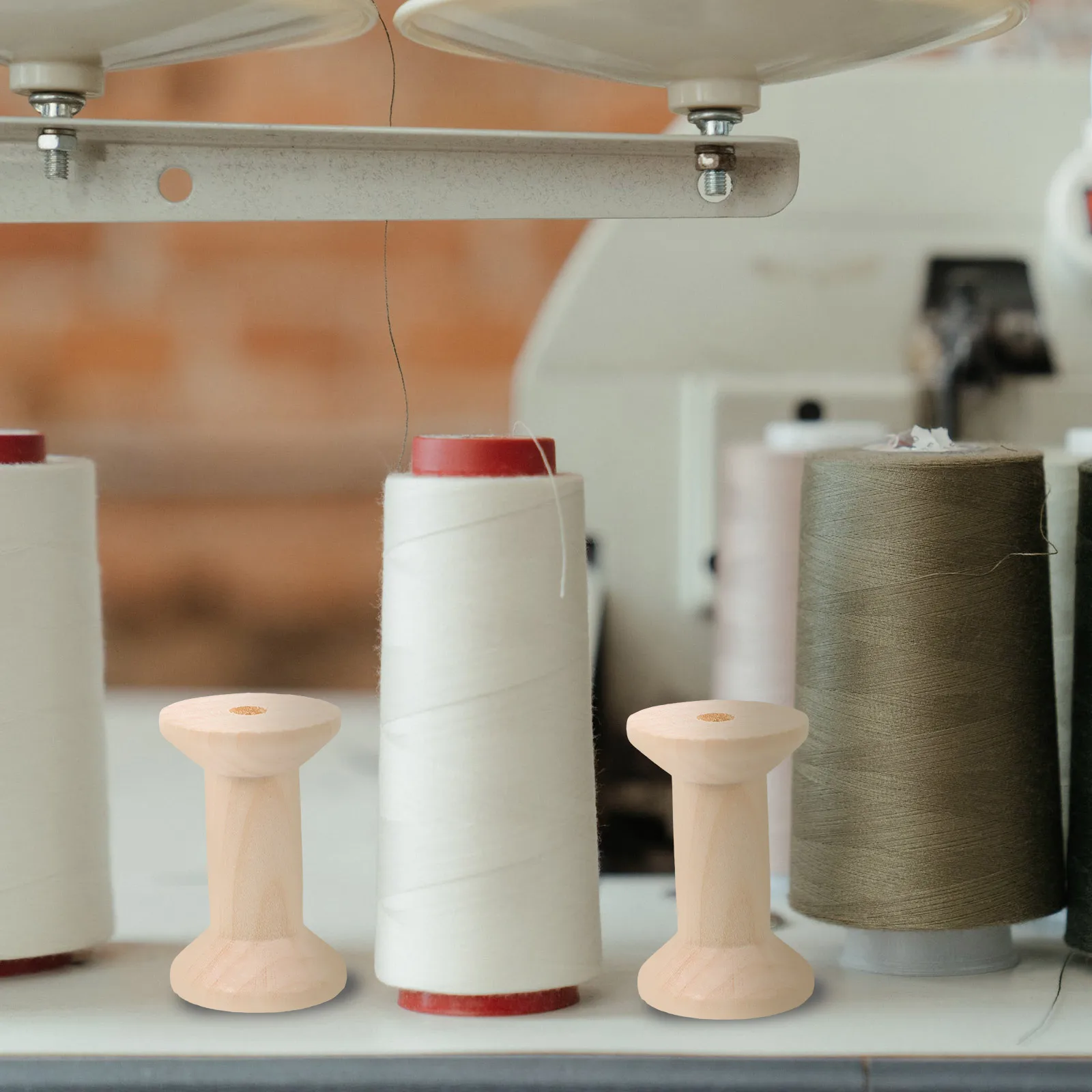 

10Pcs Wooden Thread Bobbins Organizer for Sewing Craft Yarn Weaving Knitting Embroidery Holder Wood Spools Vintage Style