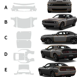 Pre Cut for Dodge Challenger Base 2019-2022 2023 Car Paint Protection Film Clear PPF Decal Kit TPU Body Transparent Anti Scratch