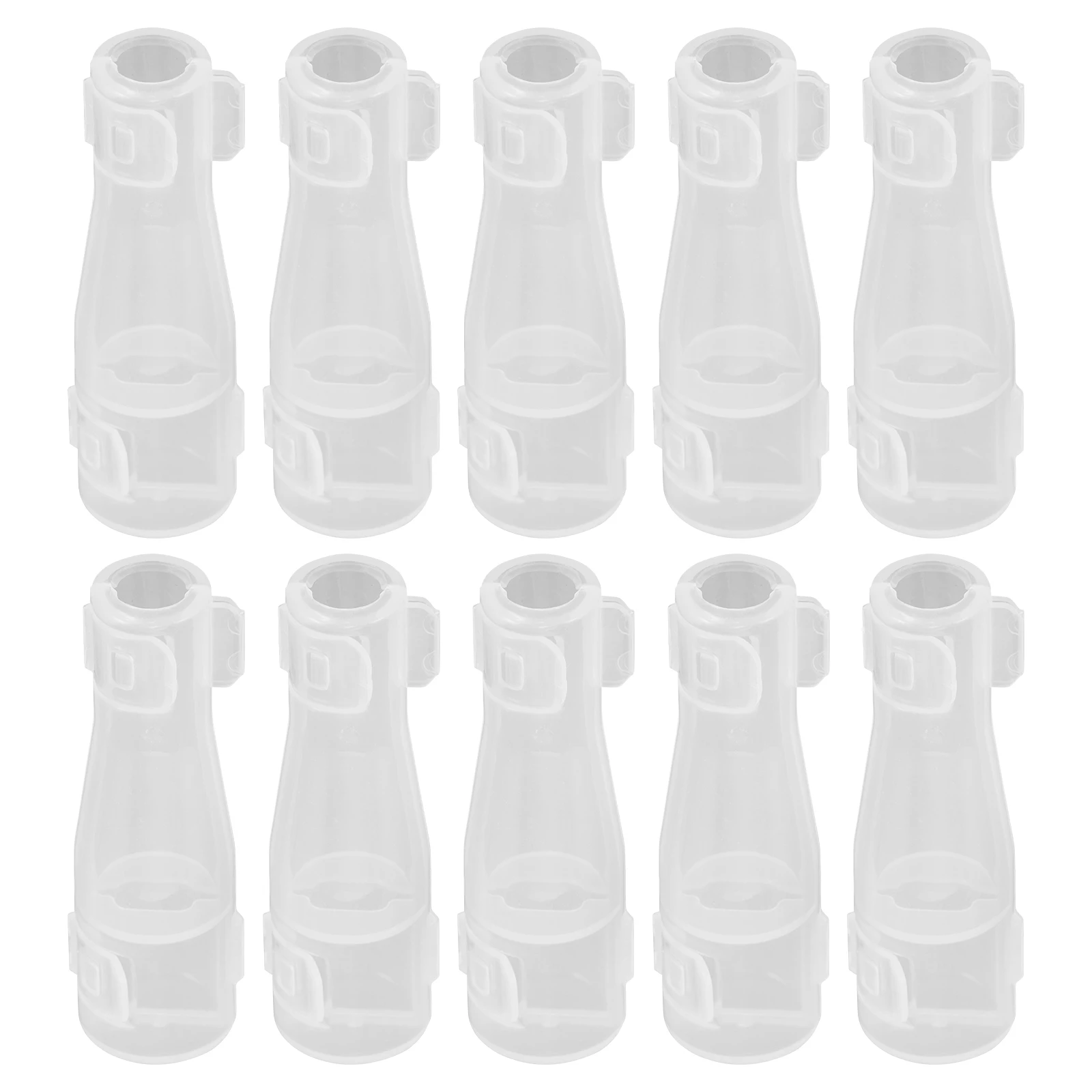 

10pcs Makeup Dust Covers Transparent Brush Protectors Caps Round Brush Covers Storage Holder For Household Paintbrushes