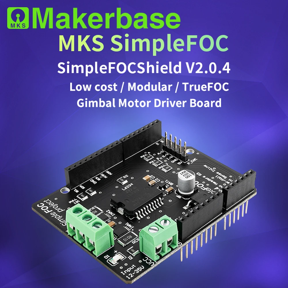 Makerbase SimpleFOC Escudo V2.0.4 FOC, Placa Controladora do Motor BLDC, Arduino Servo