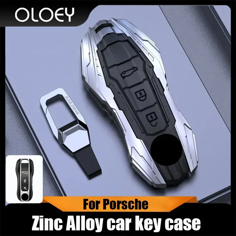 

Zinc Alloy silica gel car key case cover for Porsche Macan Panamera taycan 711 918 Boxster Cayman Panamera Cayenne 718 971 911