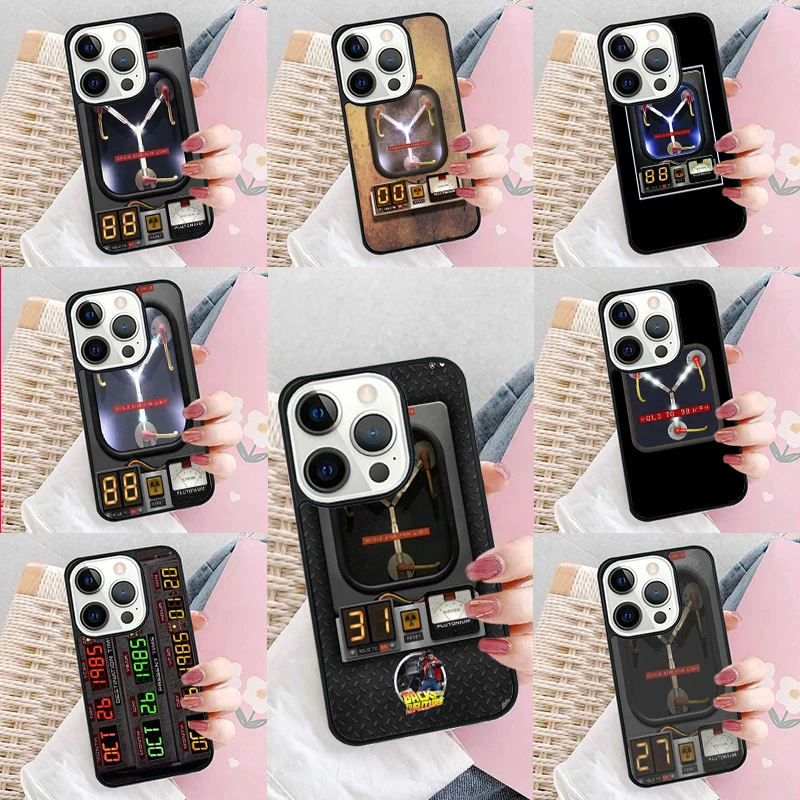 Back to the Future Flux Capacitor Soft Phone Case Cover for iPhone 16 Promax 15 Pro 13 14 Plus 11 12 Mini XR XS MAX Coque