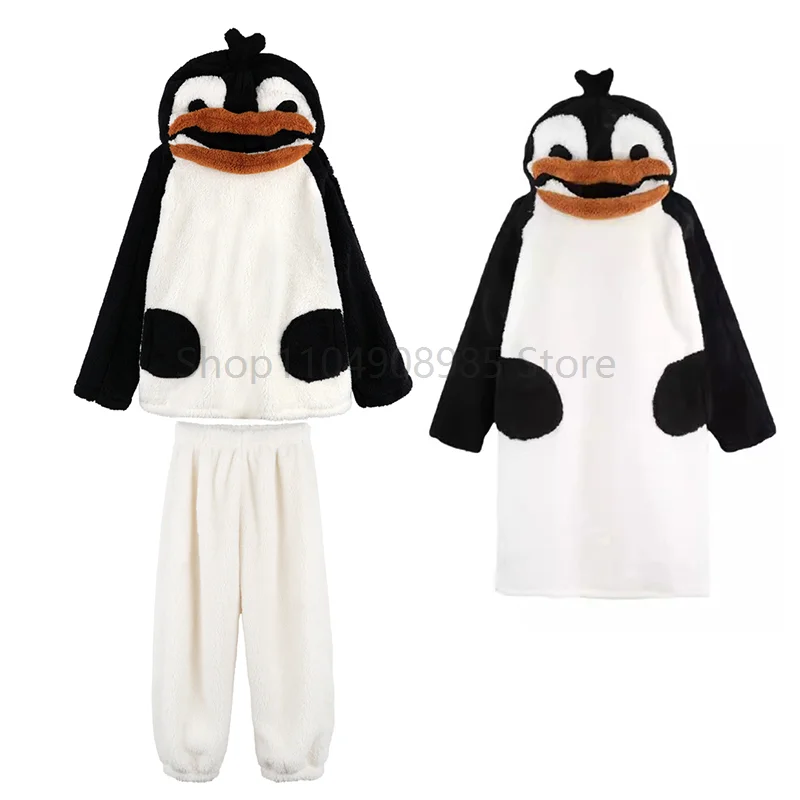 

2025 New Arrival Unisex Adult Flannel Penguin Pajamas Sleepwear Christmas Todder Penguin Costume For Children
