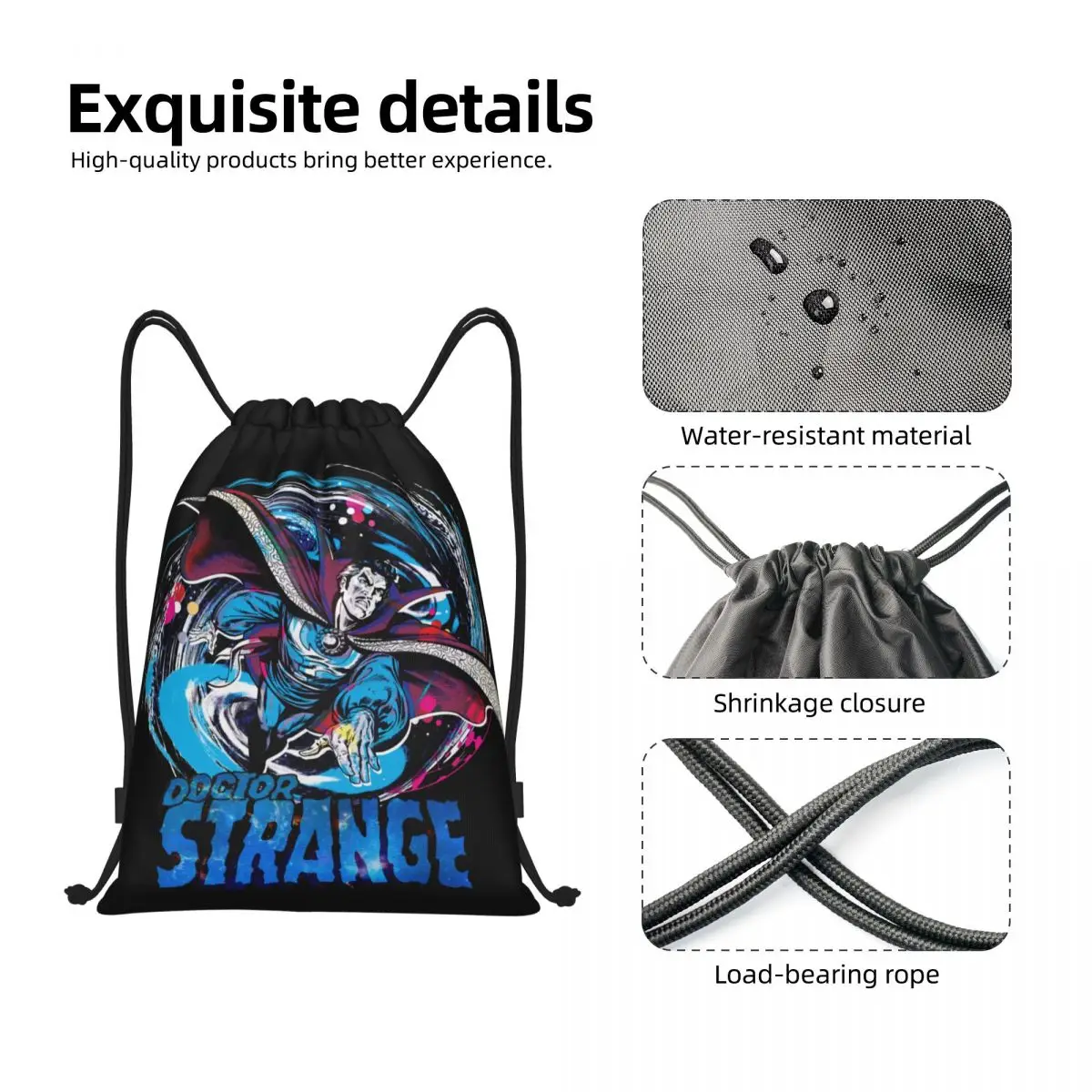 Sac à dos personnalisé Doctor Strange Realm Proximity pour hommes et femmes, sac à dos Wstring, sac de sport léger, sacs pour le shopping